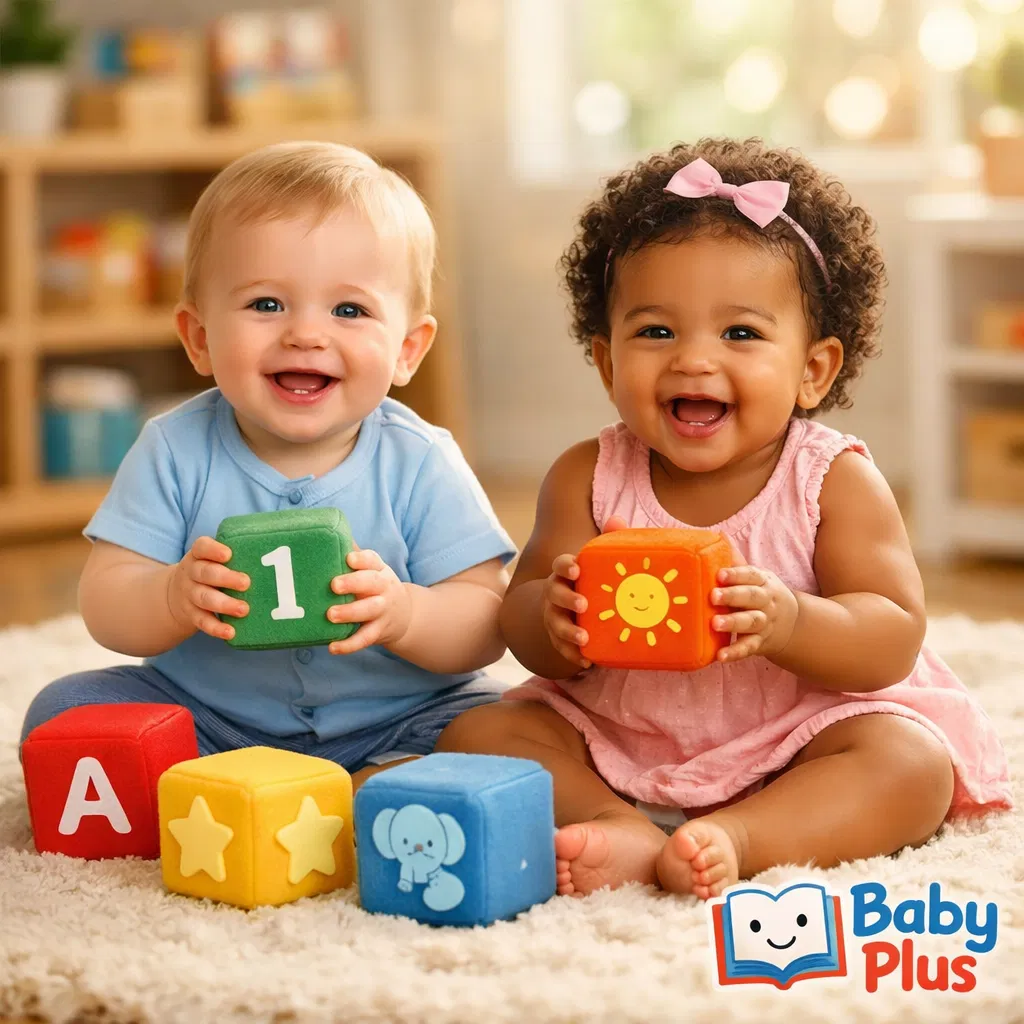 Bebê feliz em berçário seguro